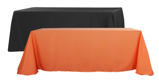 black and orange tablecloths