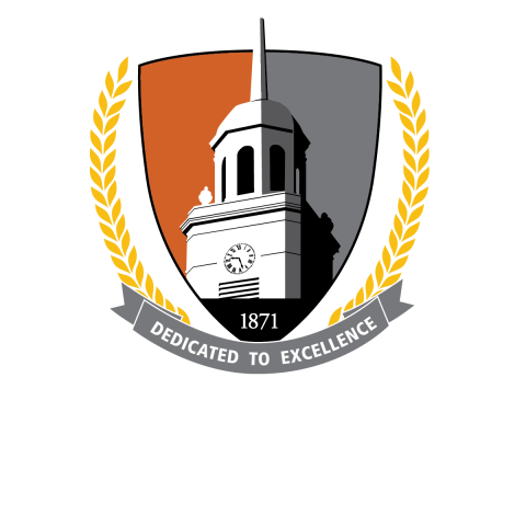 Buffalo State Crest Logo Stacked - White text
